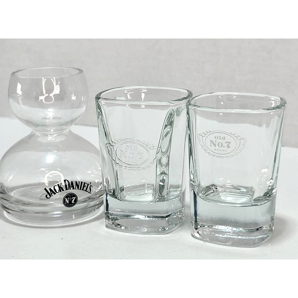 Jack Daniels Collectors Shot Glass Set of Five 5 Water Over Whiskey Shooter 2001 - Picture 3 of 5
